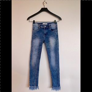 Redial Fringe Hem Denim